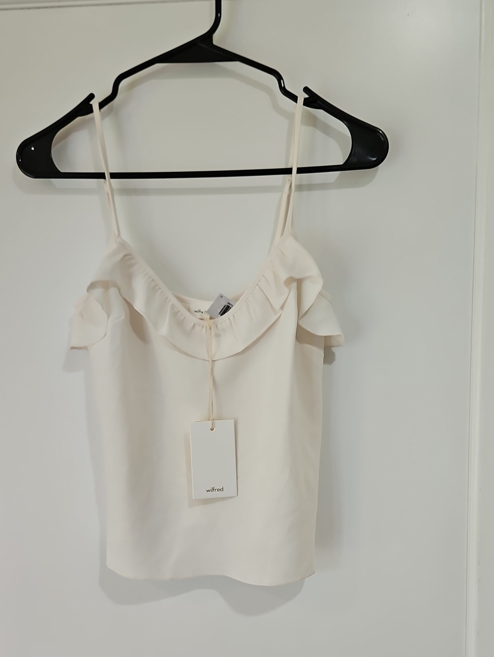 NWT Wilfred Cream Ruffle-Trim Camisole Xs